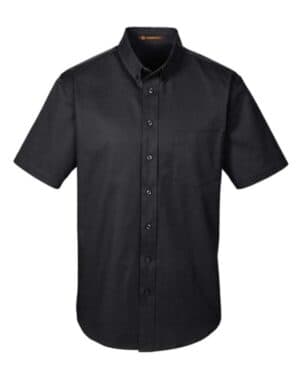 M582 men's foundation short sleeve cotton twill dress shirt with teflon