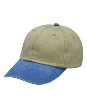 KHAKI/ ROYAL Adams headwear LP101 optimum pigment-dyed cap