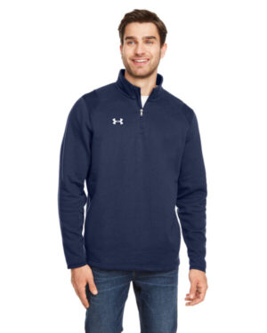 MD NVY/ WH _410 1310071 men's hustle quarter-zip pullover sweatshirt