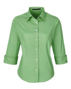 DP625W women's perfect fit three-quarter sleeve stretch poplin dress shirt