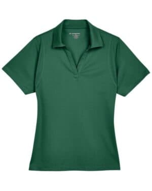 DARK GREEN Harriton M354W women's micro-piqu polo
