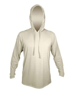STONE HEATHERED Anetik MVLPRH8 low pro tech hooded long sleeve t-shirt