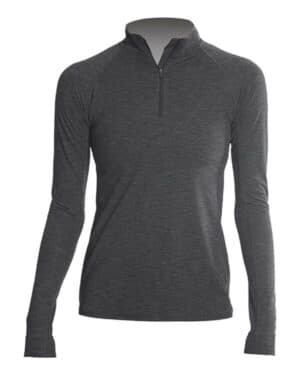 CHARCOAL HEATHERED Anetik WSFLTL0 women's flight tech quarter-zip