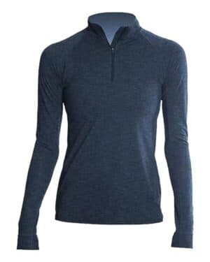 MIDNIGHT HEATHERED Anetik WSFLTL0 women's flight tech quarter-zip