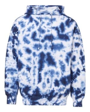 NAVY TIE DYE Mv sport 1290 classic fleece tie-dye hooded sweatshirt