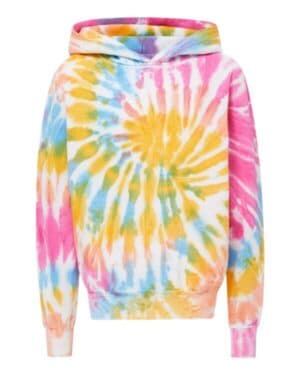 128Y youth classic fleece tie-dyed hooded sweatshirt