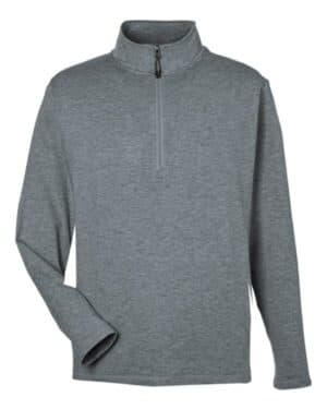 CARBON MARBLE MDP1772 marbled jersey fairway quarter-zip pullover
