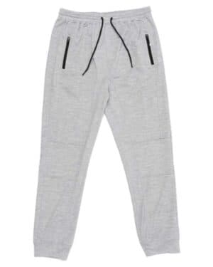 LIGHT GREY Burnside 8801 performance fleece joggers
