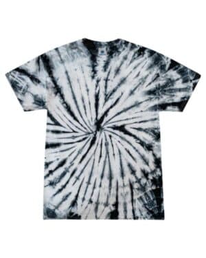 WHITE/ BLACK Colortone CD1000 multi-color tie-dyed t-shirt