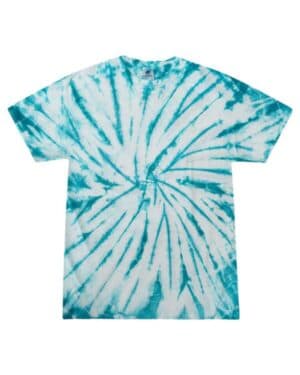 WHITE/ TURQUOISE Colortone CD1000 multi-color tie-dyed t-shirt