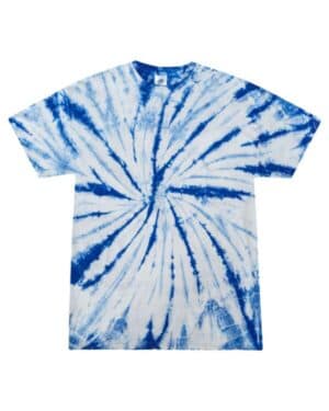 WHITE/ ROYAL Colortone CD1000 multi-color tie-dyed t-shirt