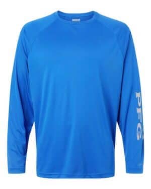 VIVID BLUE/ COOL GREY 212472 men's pfg terminal tackle long sleeve t-shirt