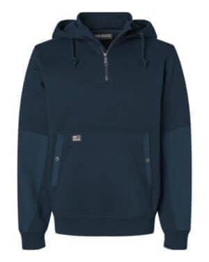 DEEP BLUE DEEP BLUE Dri duck 7349 men's mission quarter-zip hooded pullover