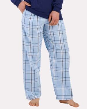 SKY BLUE CARNEGIE PLAID Boxercraft BM6624 harley flannel pants