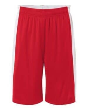 SPORT RED/ WHITE Team 365 TT115B unisex zone performance reversible shorts