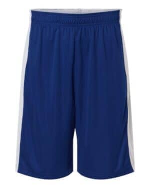 SPORT ROYAL/ WHITE Team 365 TT115B unisex zone performance reversible shorts