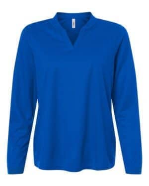 TRUE ROYAL TRUE ROYAL CE108LW women's nova performance long sleeve pique polo