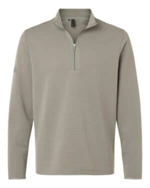 SILVER PEBBLE SILVER PEBBLE Adidas A588 men's spacer quarter-zip pullover