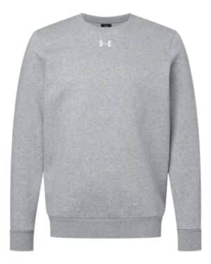 MOD GREY LIGHT HEATHER/ WHITE Under armour 6014160 men's team icon fleece crew