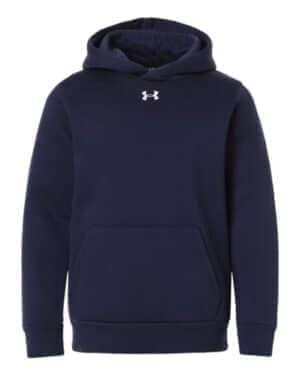 MIDNIGHT NAVY/ WHITE MIDNIGHT NAVY/ WHITE Under armour 6014162 youth team icon fleece hooded sweatshirt