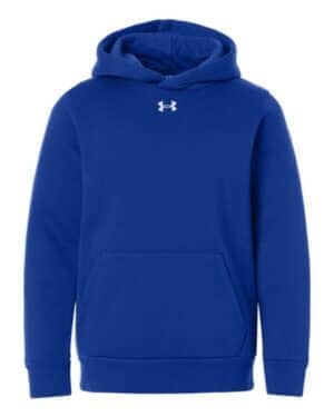 ROYAL/ WHITE ROYAL/ WHITE Under armour 6014162 youth team icon fleece hooded sweatshirt