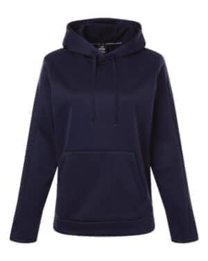MIDNIGHT NAVY/ WHITE 6010943 women's armour fleece pro hooded sweatshirt