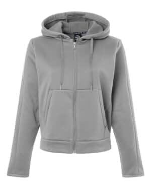 MOD GREY/ WHITE MOD GREY/ WHITE Under armour 6010941 women's armour fleece pro hooded full-zip