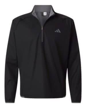 BLACK BLACK Adidas A2027 men's ultimate365 wind quarter-zip pullover
