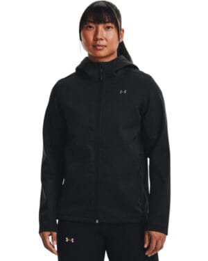BLK/ PTC GRY_001 1371595 ladies' coldgear infrared shield 20 hooded jacket