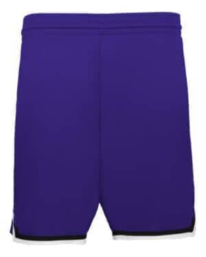 PURPLE/ BLACK/ WHITE Alleson athletic A54000 youth retro basketball shorts