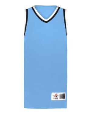 COLUMBIA BLUE/ BLACK/ WHITE Alleson athletic A55000 women's retro basketball jersey