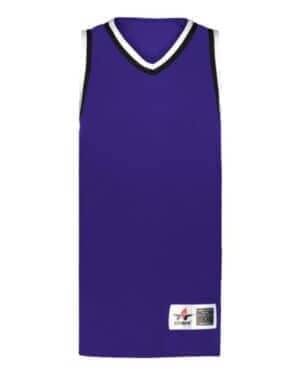 PURPLE/ BLACK/ WHITE Alleson athletic A55000 women's retro basketball jersey