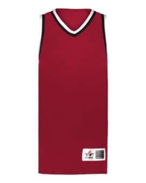RED/ BLACK/ WHITE Alleson athletic A55000 women's retro basketball jersey