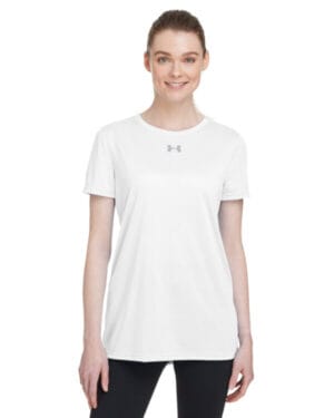 WHT/ MD GRY _100 Under armour 1376847 ladies' team tech t-shirt