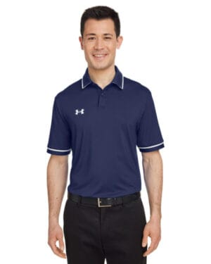 MID NVY/ WHT_410 Under armour 1376904 men's tipped teams performance polo