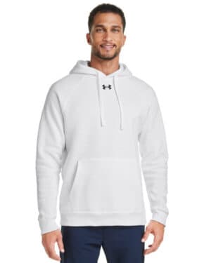 WHITE/ BLACK_100 Under armour 1379757 men's rival fleece hooded sweatshirt