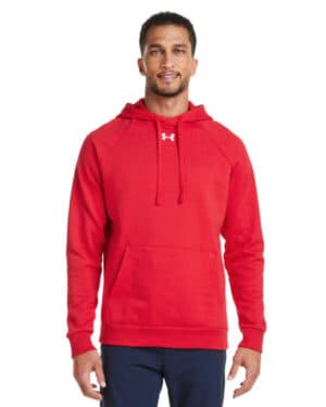 RED/ WHITE_601 Under armour 1379757 men's rival fleece hooded sweatshirt