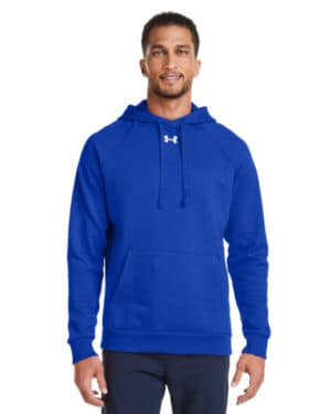 ROYAL/ WHITE_400 Under armour 1379757 men's rival fleece hooded sweatshirt