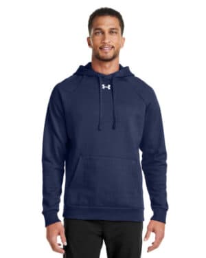 MID NVY/ WHT_410 Under armour 1379757 men's rival fleece hooded sweatshirt