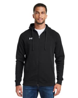 BLACK/ WHITE_001 Under armour 1379767 men's rival fleece full-zip