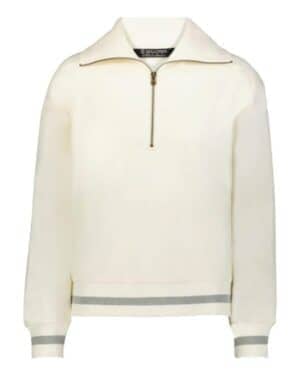 VANILLA/ ATHLETIC HEATHER VANILLA/ ATHLETIC HEATHER Holloway 223782 women's heritage prep quarter-zip pullover