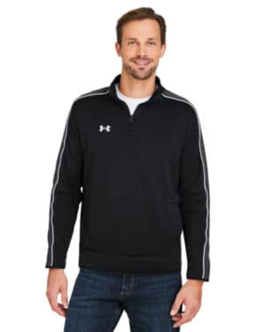 BLACK/ WHITE_001 Under armour 1383260 men's command quarter-zip 20