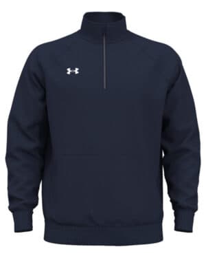 MID NVY/ WHT_410 Under armour 1386016 men's rival fleece quarter-zip