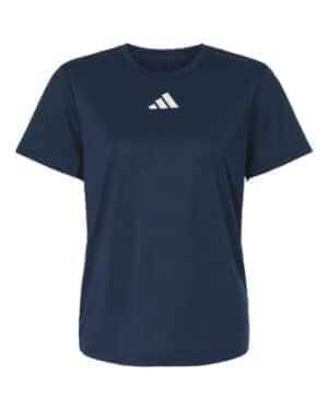 TEAM NAVY BLUE/ WHITE Adidas AT102 women's pregame t-shirt