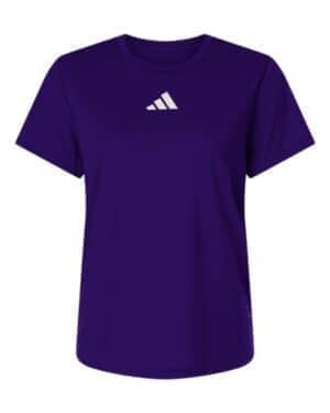 TEAM COLLEGIATE PURPLE/ WHITE Adidas AT102 women's pregame t-shirt
