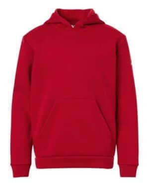 TEAM POWER RED/ WHITE Adidas AT205 youth fleece hooded sweatshirt
