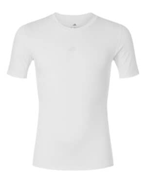 WHITE WHITE Adidas AT130 men's techfit compression t-shirt