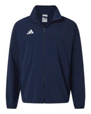 TEAM NAVY BLUE/ WHITE TEAM NAVY BLUE/ WHITE Adidas AT500 men's tiro woven full-zip track jacket