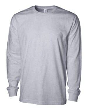 GREY HEATHER GREY HEATHER Independent trading co PRM180LST unisex premium long sleeve t-shirt
