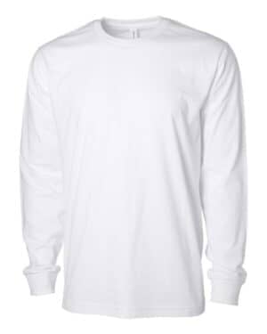 WHITE Independent trading co PRM180LST unisex premium long sleeve t-shirt